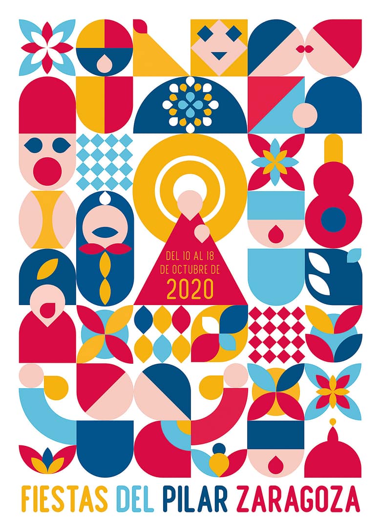 cartel fiestas del Pilar Zaragoza 2021